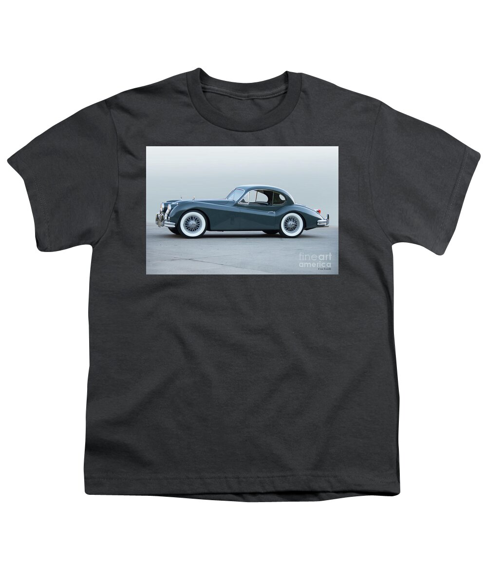 Auto Youth T-Shirt featuring the photograph 1955 Jaguar SK 140 Coupe by Dave Koontz