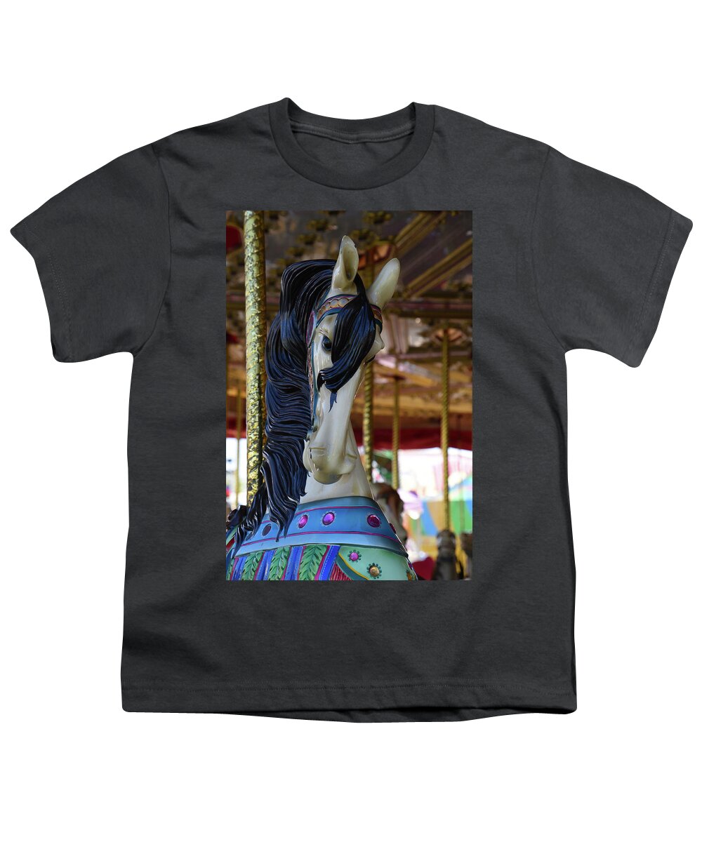 Fair Youth T-Shirt featuring the photograph A Child's Horse #1 by Mike Martin