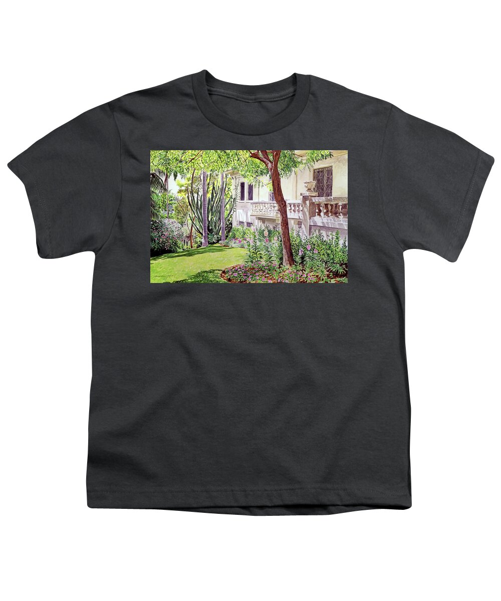 Virginia Robinson Youth T-Shirt featuring the painting A Visit to Virginia's #1 by David Lloyd Glover