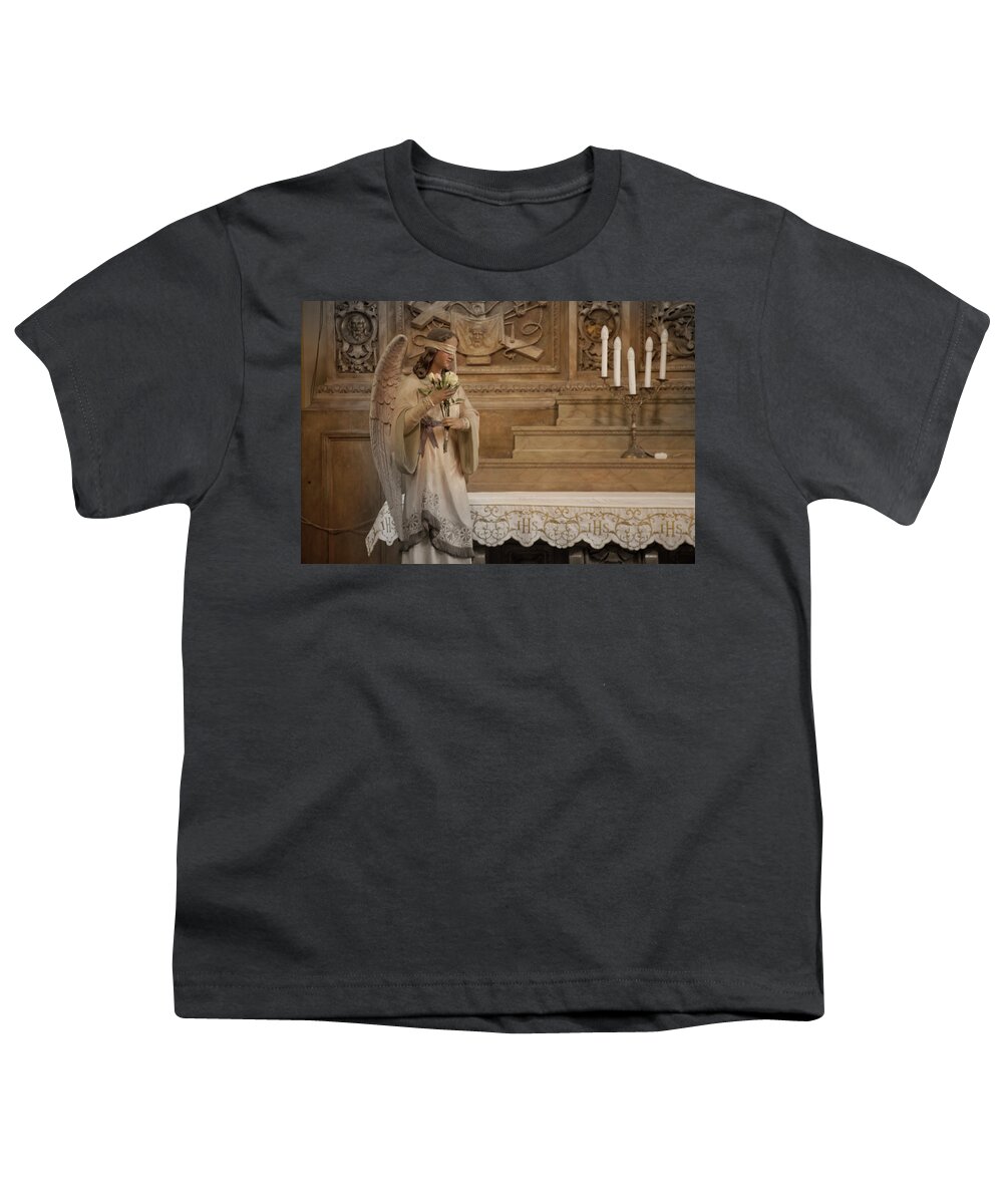 Angel Statue Youth T-Shirt featuring the photograph Angel by David Chasey