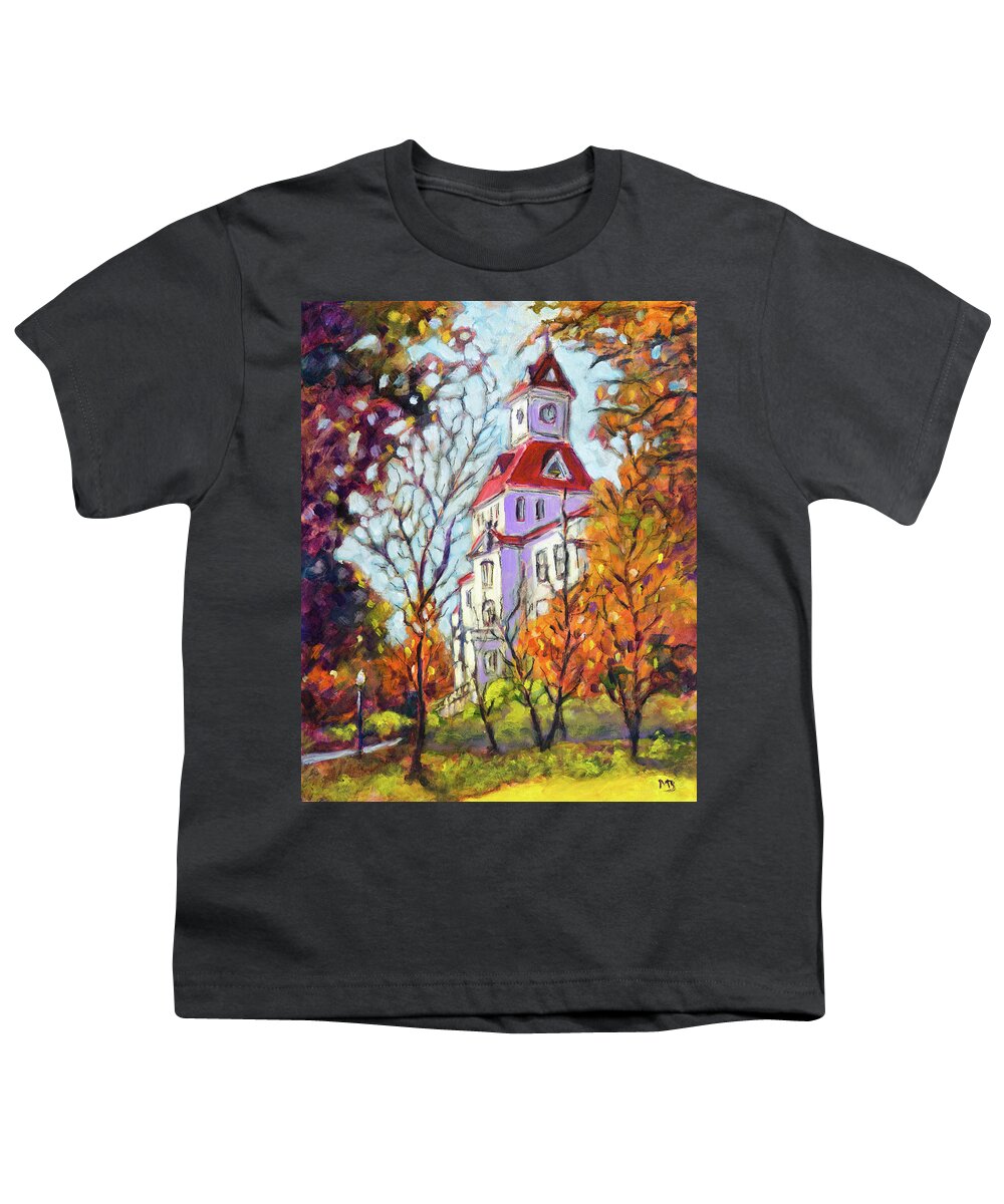 Benton County Courthouse Youth T-Shirt featuring the painting Benton County Courthouse by Mike Bergen