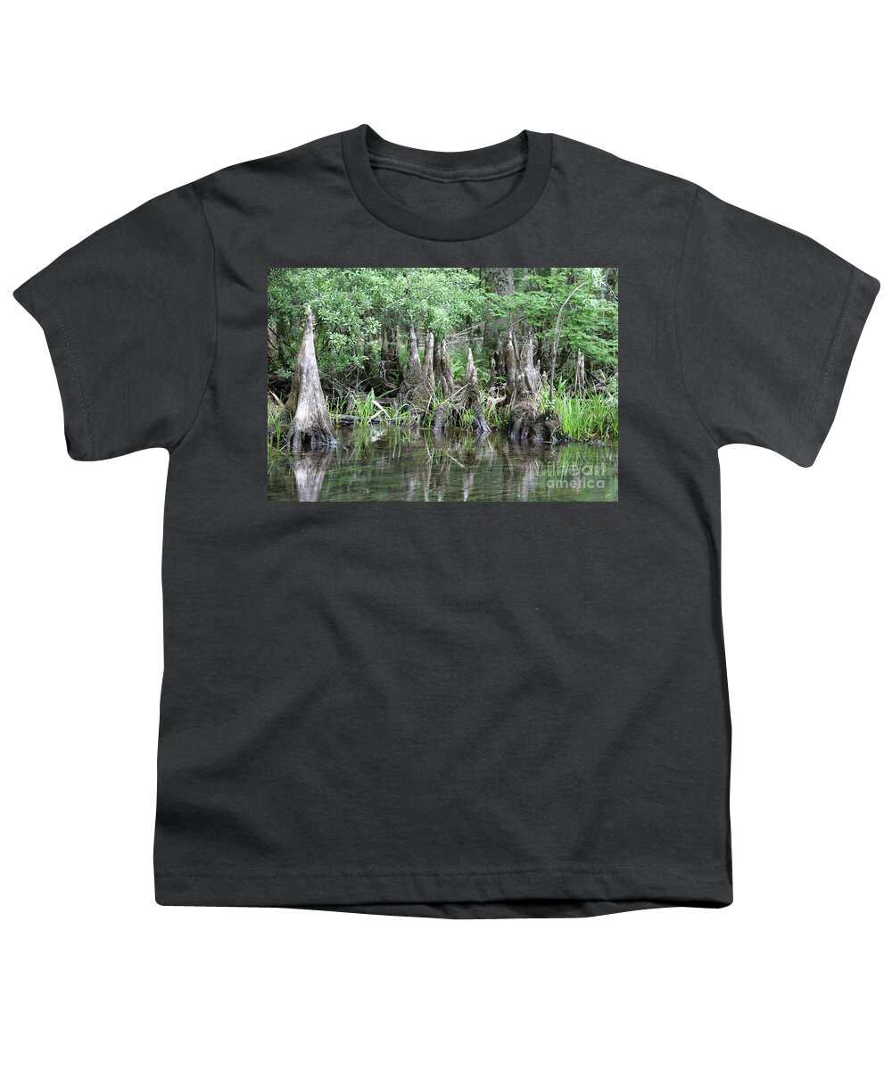 Swamps Youth T-Shirt featuring the photograph Cypress Knees #1 by Carol Groenen