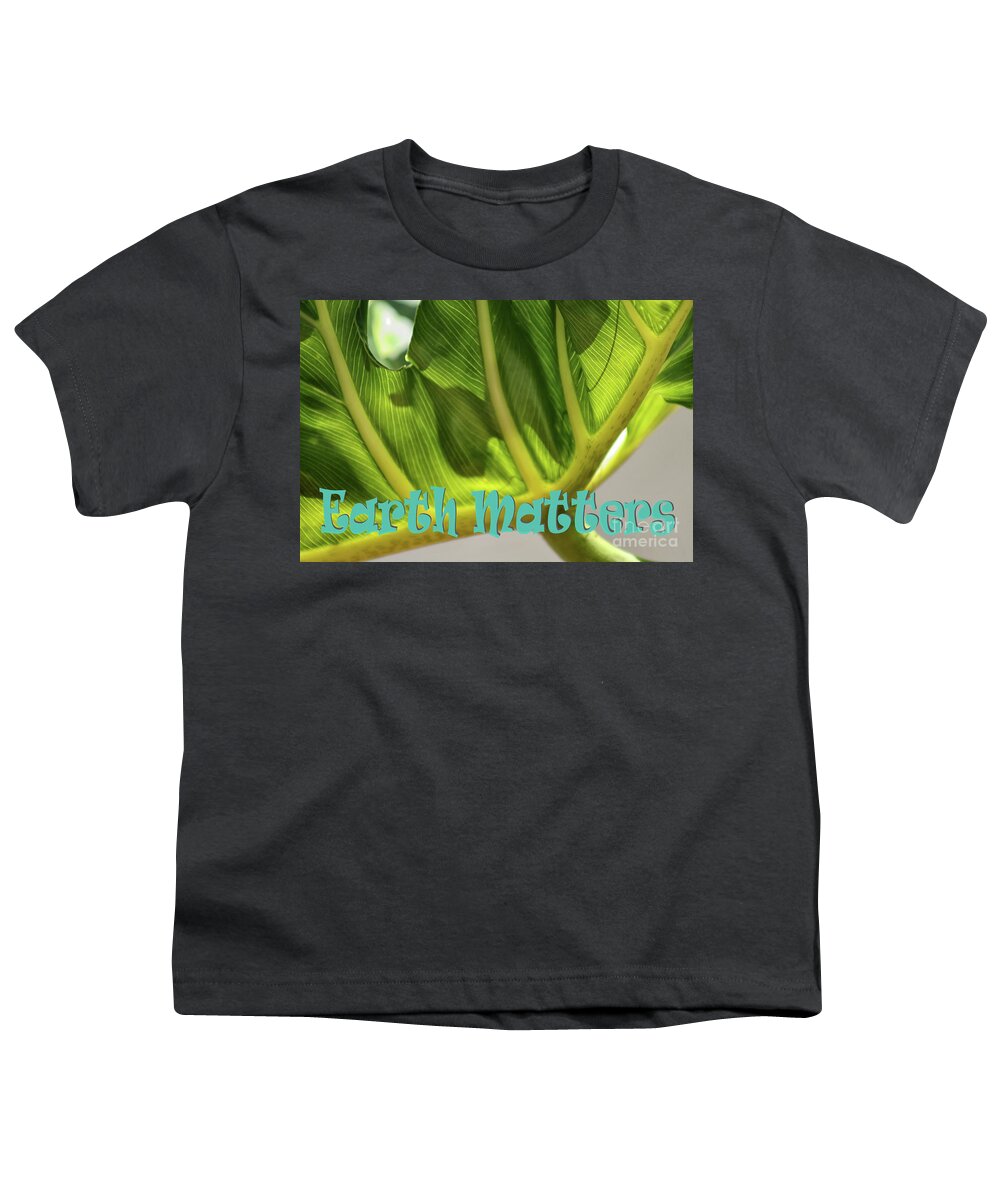 Leaf Youth T-Shirt featuring the photograph Earth Matters Leaf #2 by Karen Adams