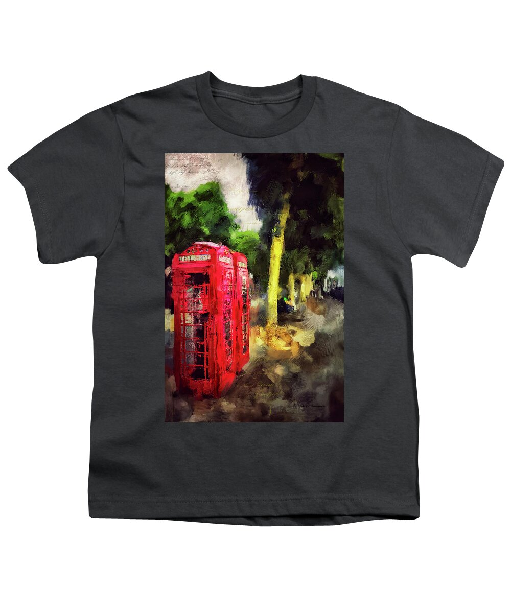 London Youth T-Shirt featuring the digital art Embankment #1 by Nicky Jameson