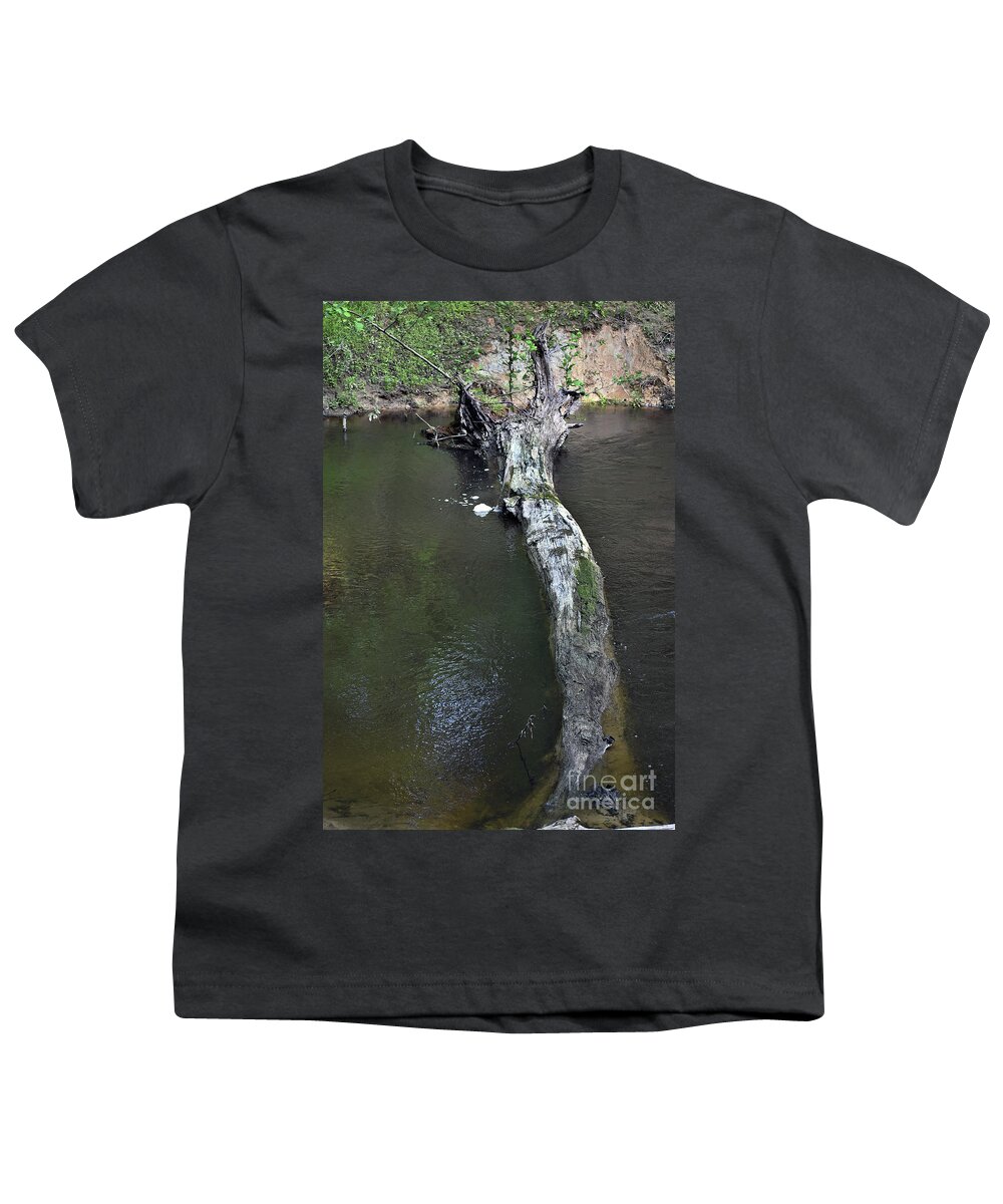 Nature Youth T-Shirt featuring the photograph Footbridge #1 by Skip Willits
