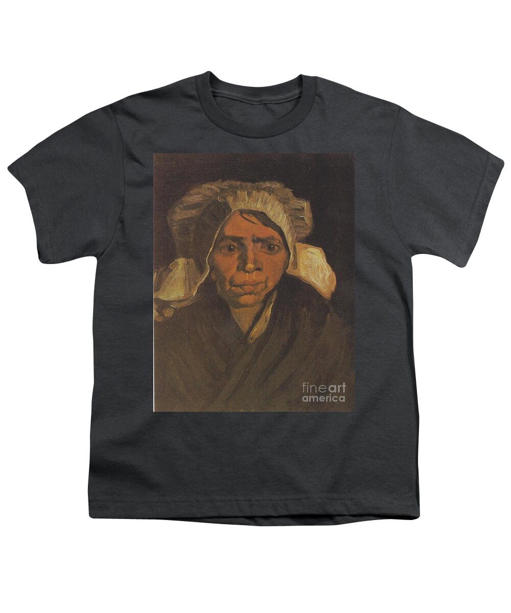 Head Of A Peasant Woman Youth T-Shirt featuring the painting Head of a Peasant Woman by Van Gogh by Vincent Van Gogh