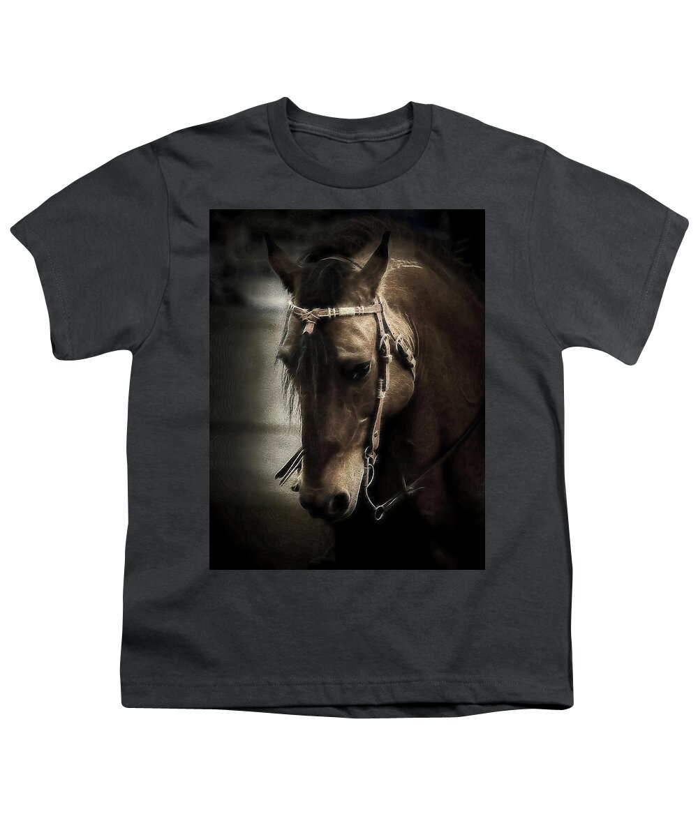 Horse Youth T-Shirt featuring the photograph Horse Art #1 by Athena Mckinzie