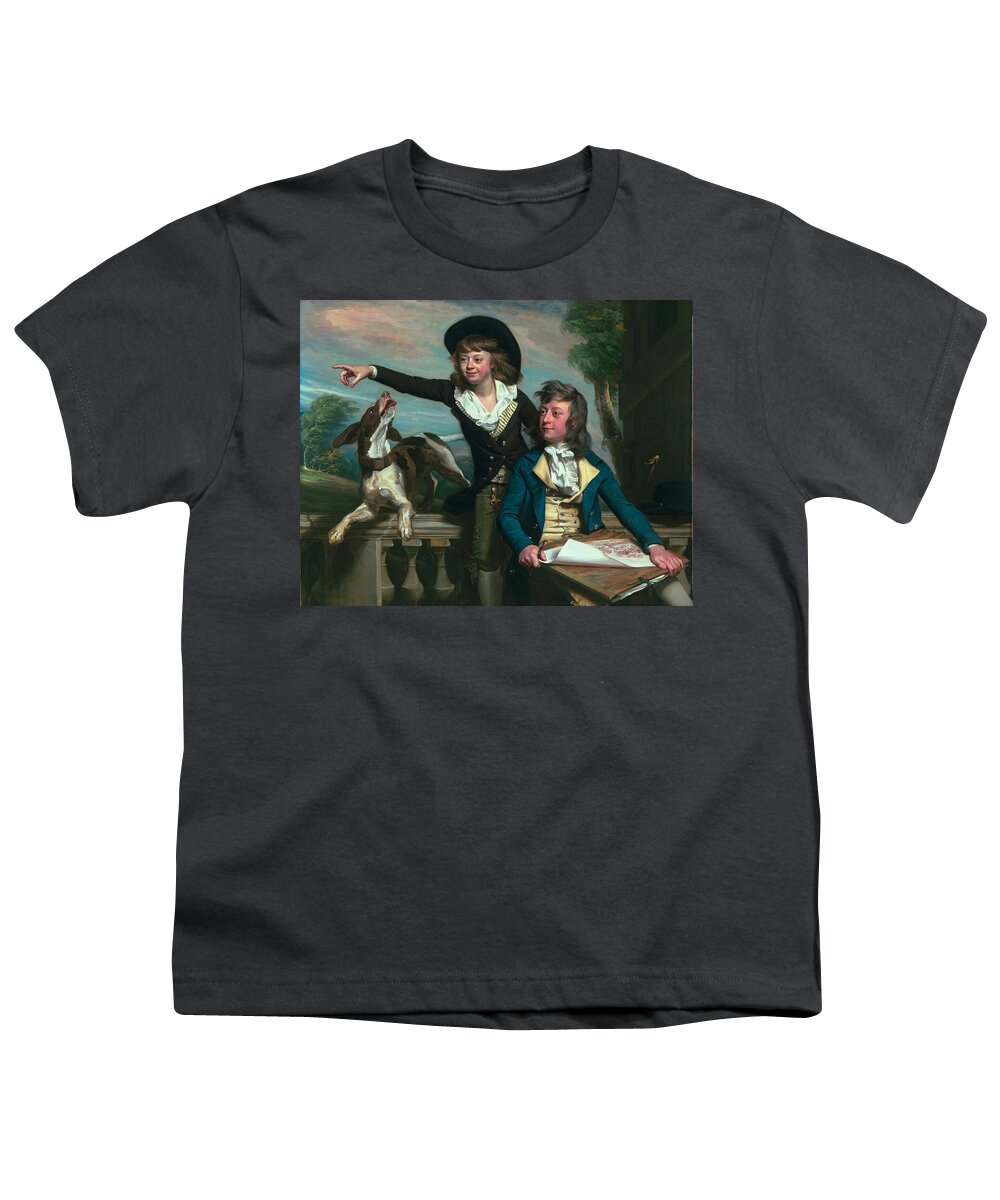 John Singleton Copley Youth T-Shirt featuring the painting Kids Playing #1 by John Singleton