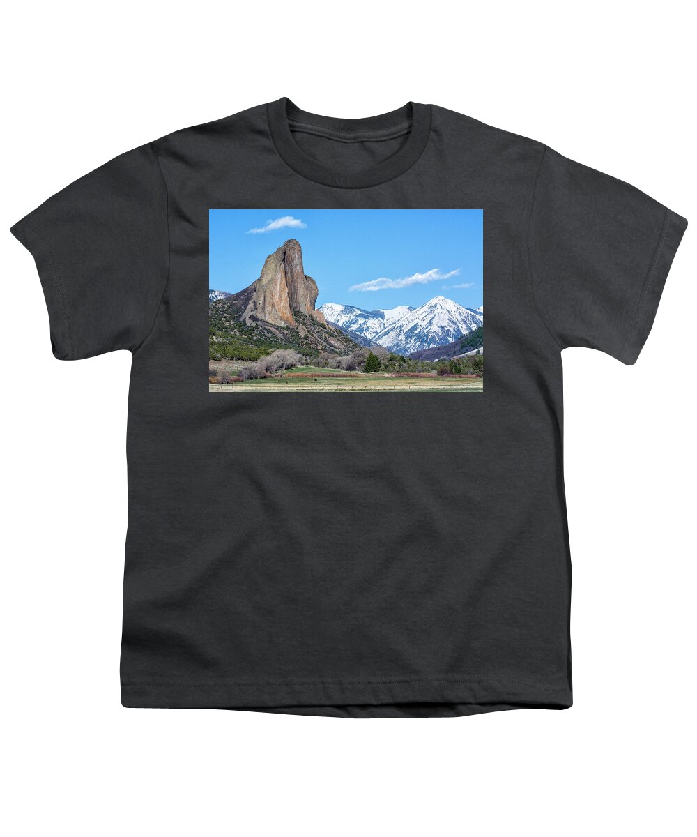 Crawford Youth T-Shirt featuring the photograph Needle Rock #2 by Angela Moyer
