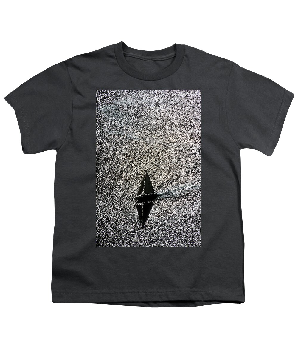 Crusing Youth T-Shirt featuring the photograph Sailing into Solitude by David Shuler