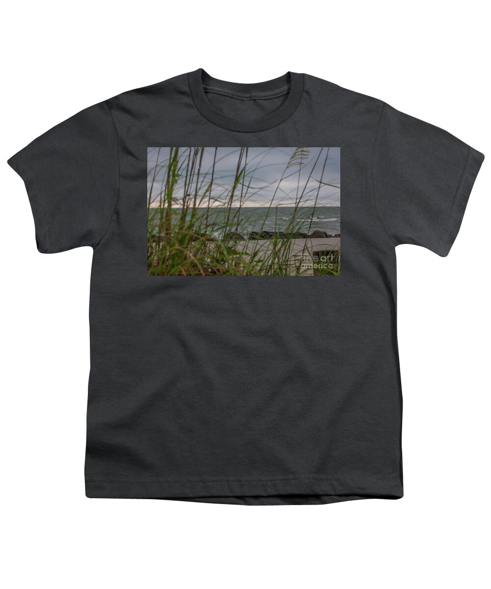 Folly Beach Youth T-Shirt featuring the photograph Through The Sea Grass #1 by Dale Powell