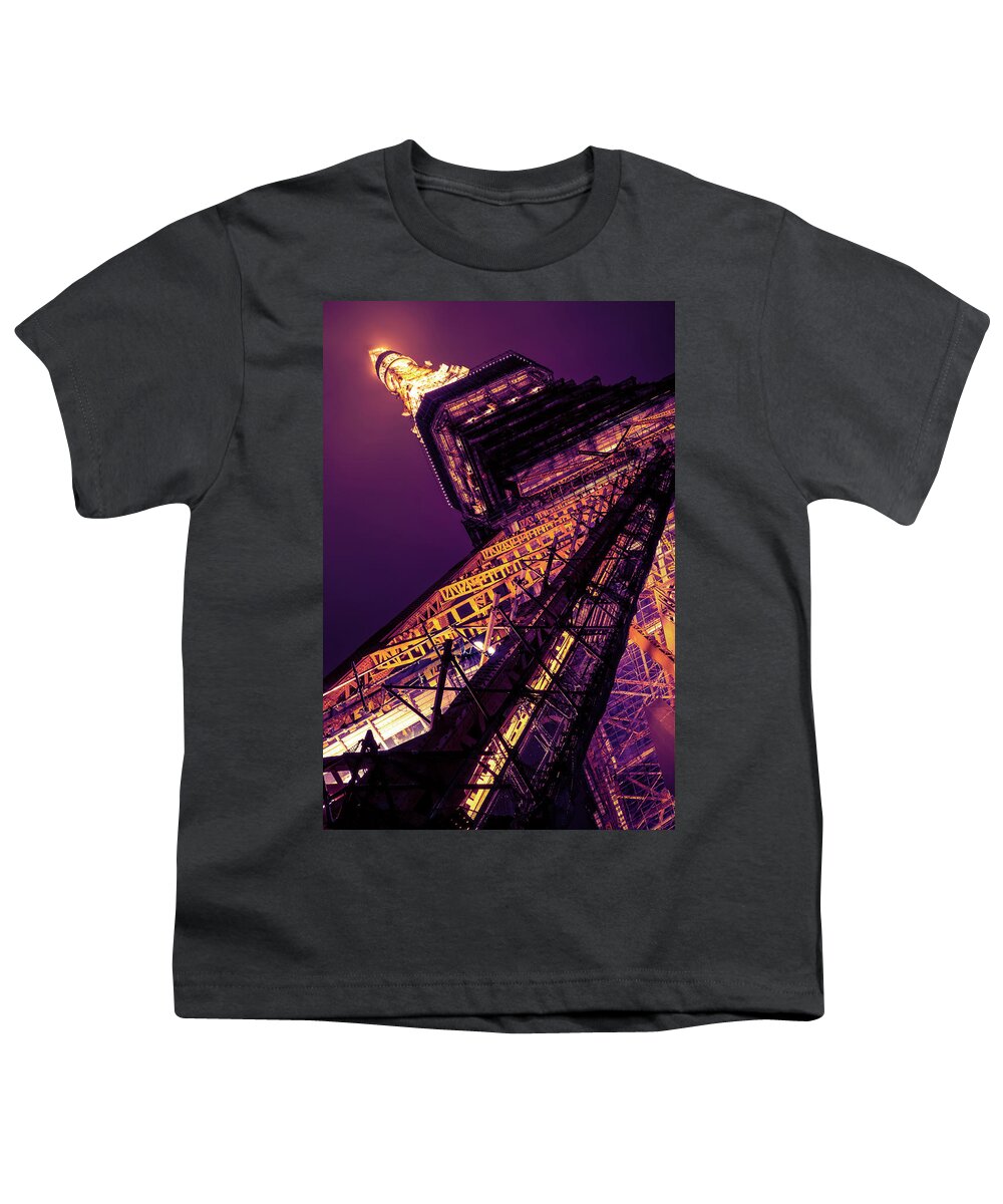 Tokyo Tower Youth T-Shirt featuring the photograph Tokyo Tower at night #1 by Ponte Ryuurui
