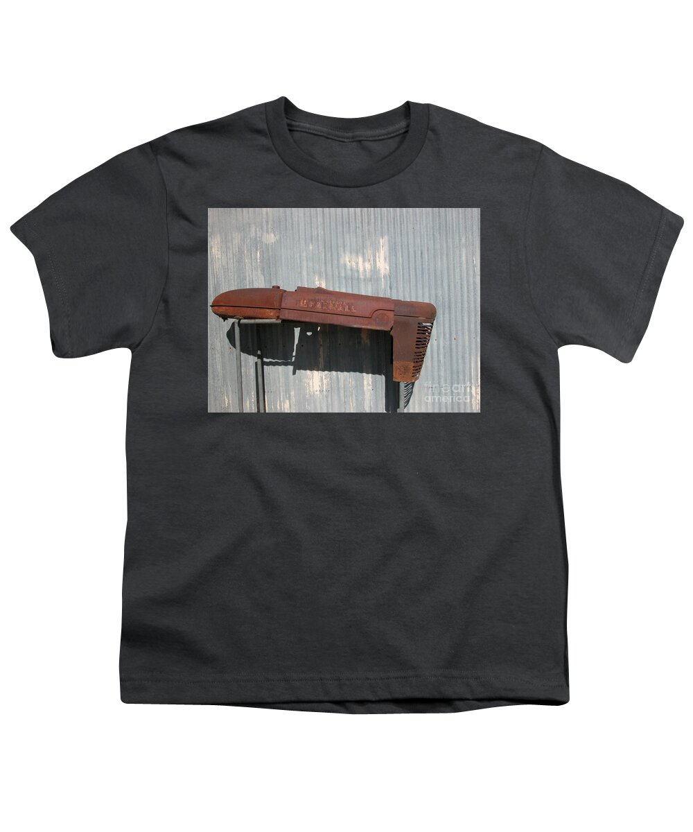 Shack Up Inn Youth T-Shirt featuring the photograph Tractor Part #1 by Jim Goodman