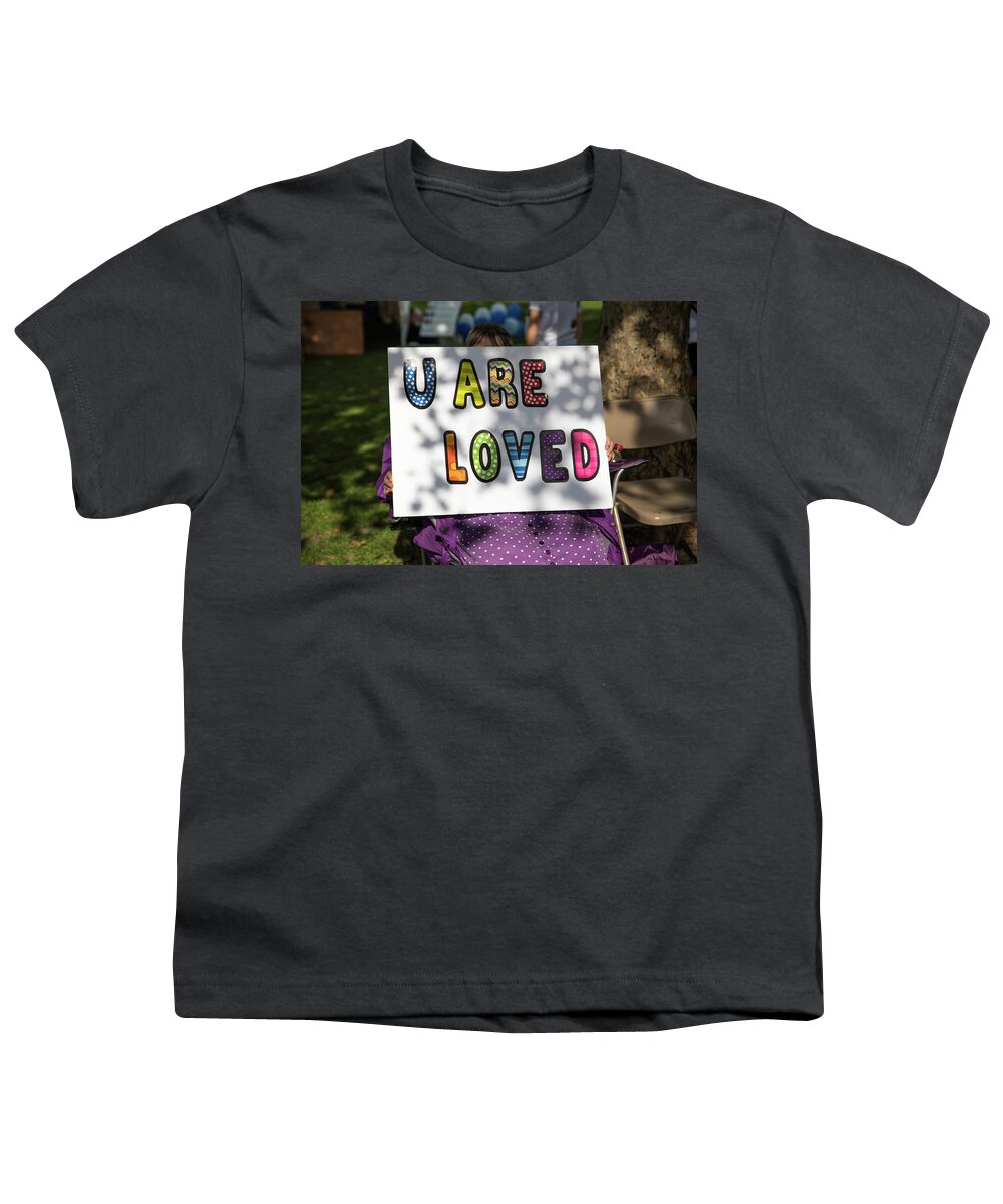 U Are Loved Youth T-Shirt featuring the photograph U Are Loved #1 by Tom Cochran