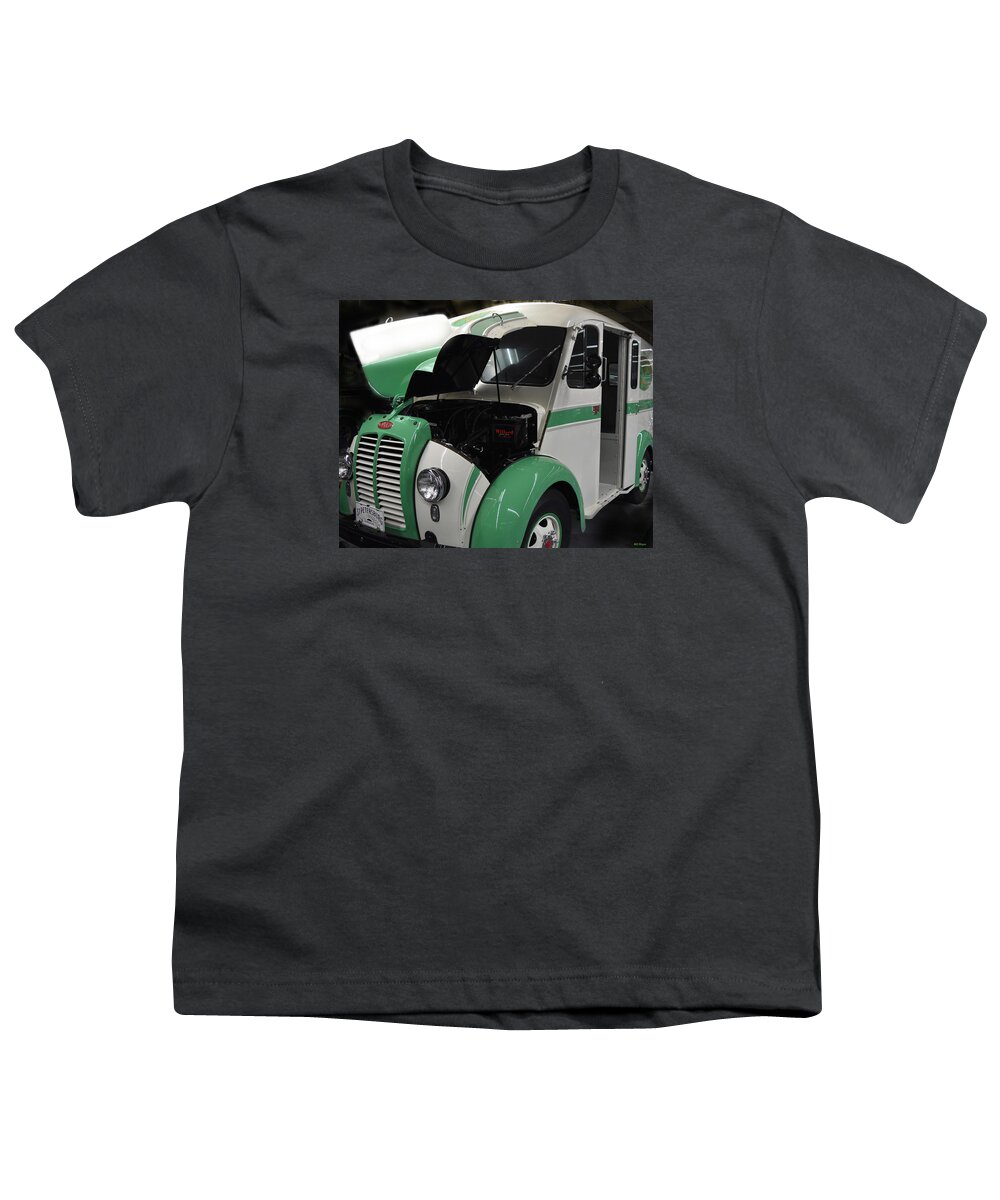 Art Youth T-Shirt featuring the photograph 1957 Divco Classic Dairy Truck 2 by DB Hayes