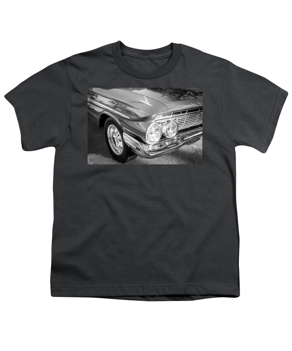 1961 Chevrolet Impala Youth T-Shirt featuring the photograph 1961 Chevrolet Impala SS BW by Rich Franco