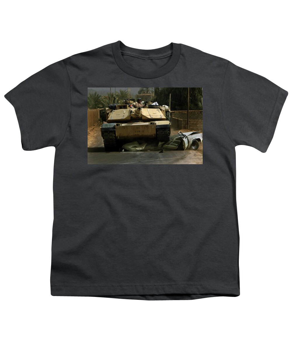 M1 Abrams Youth T-Shirt featuring the digital art M1 Abrams #2 by Maye Loeser