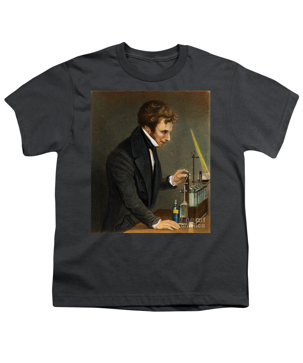 19th Century Youth T-Shirt featuring the drawing Michael Faraday, 1791-1867 #2 by Granger