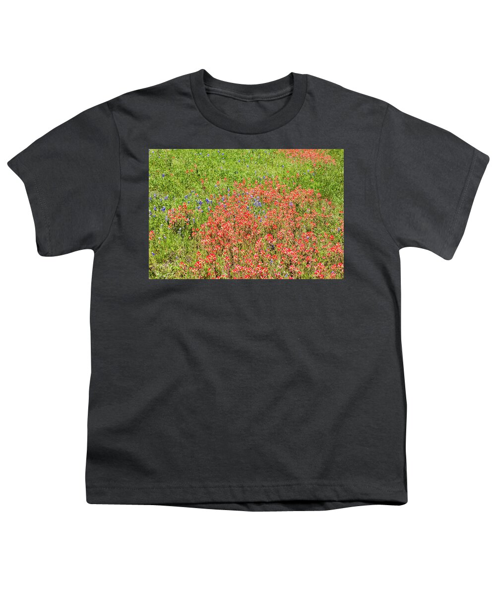 Austin Youth T-Shirt featuring the photograph Texas Wildflowers #2 by Raul Rodriguez