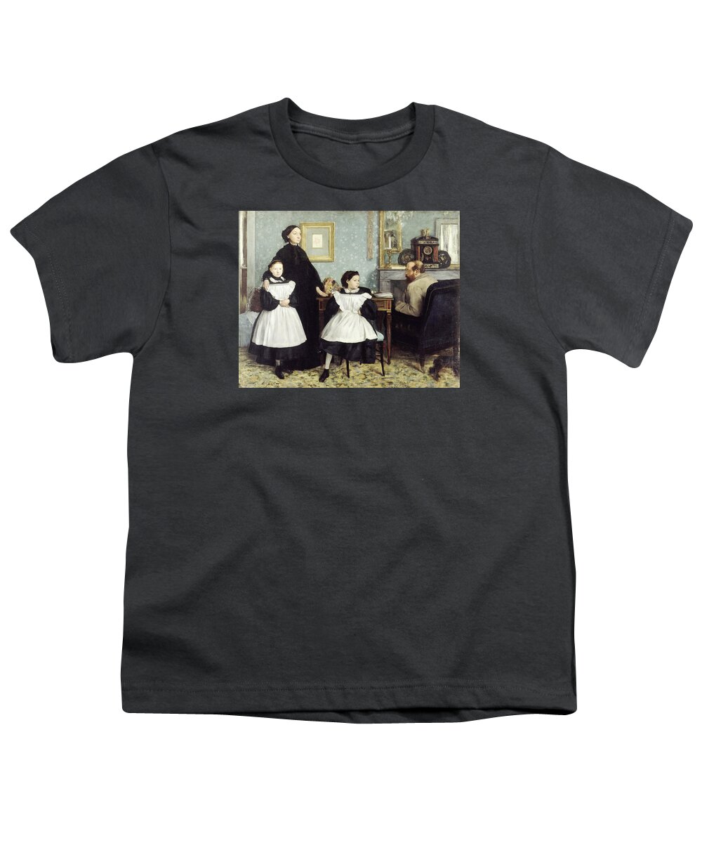 Edgar Degas (1834 - 1917) - The Bellelli Family Youth T-Shirt featuring the painting The Bellelli Family by MotionAge Designs