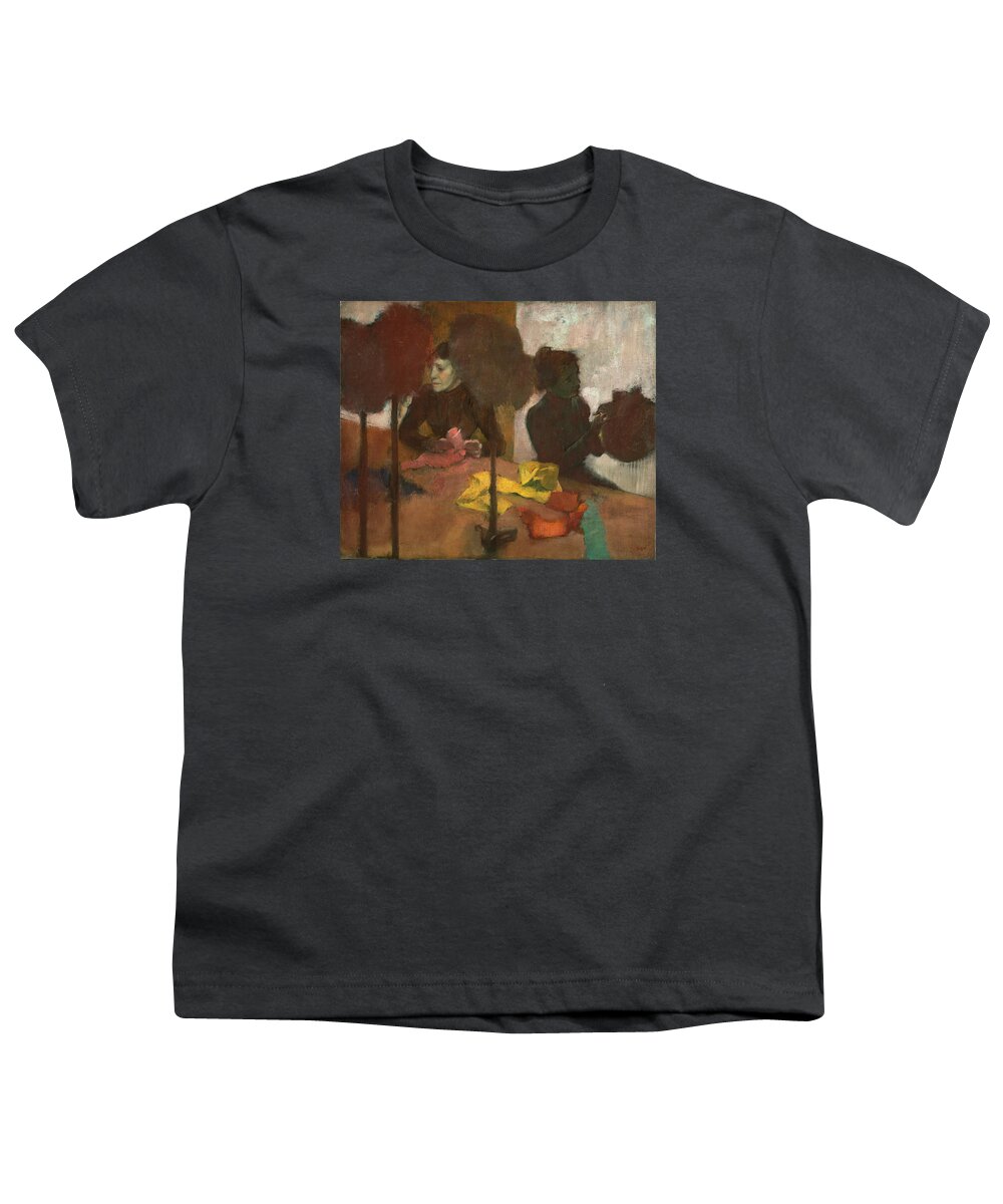 Edgar Degas Youth T-Shirt featuring the painting The Milliners #2 by Edgar Degas