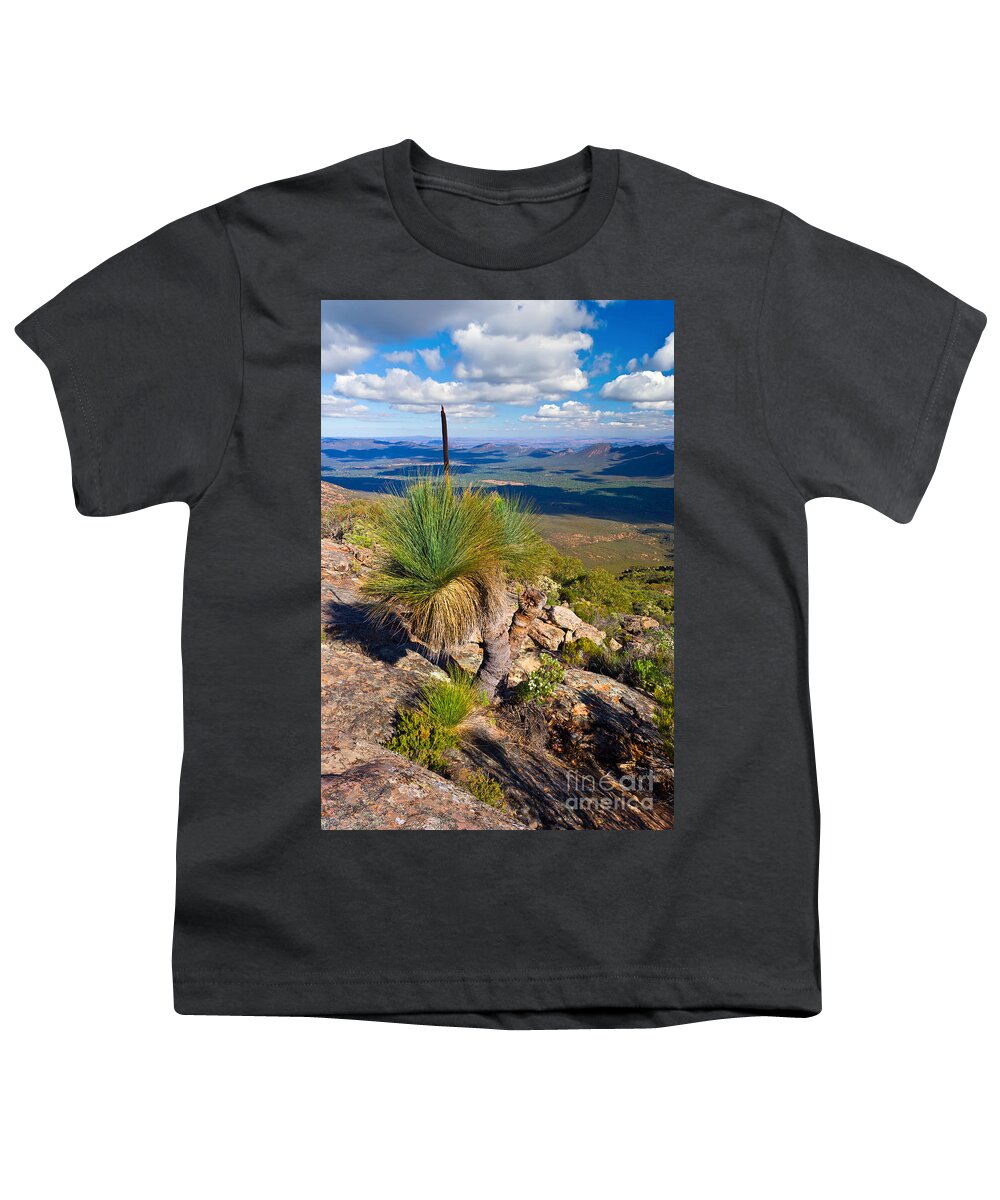 Wilpena Pound St Mary Peak Flinders Ranges South Australia Australian Landscape Landscapes Outback Youth T-Shirt featuring the photograph Wilpena Pound #2 by Bill Robinson