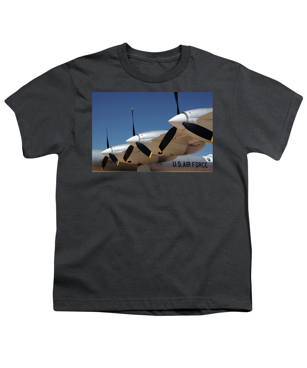 Plane Youth T-Shirt featuring the photograph 3 Props #79 by Raymond Magnani