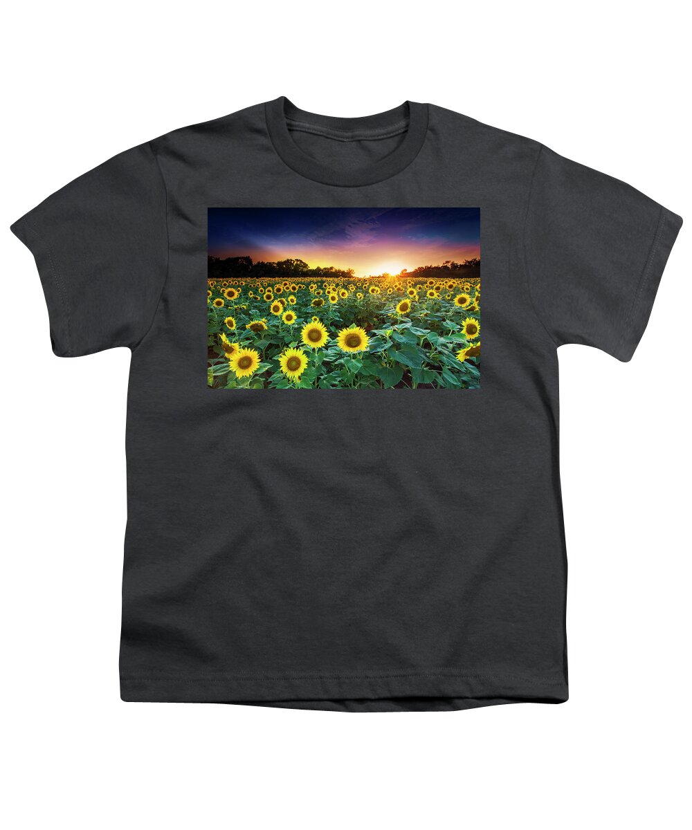Sunset Youth T-Shirt featuring the photograph 3 Suns by Edward Kreis