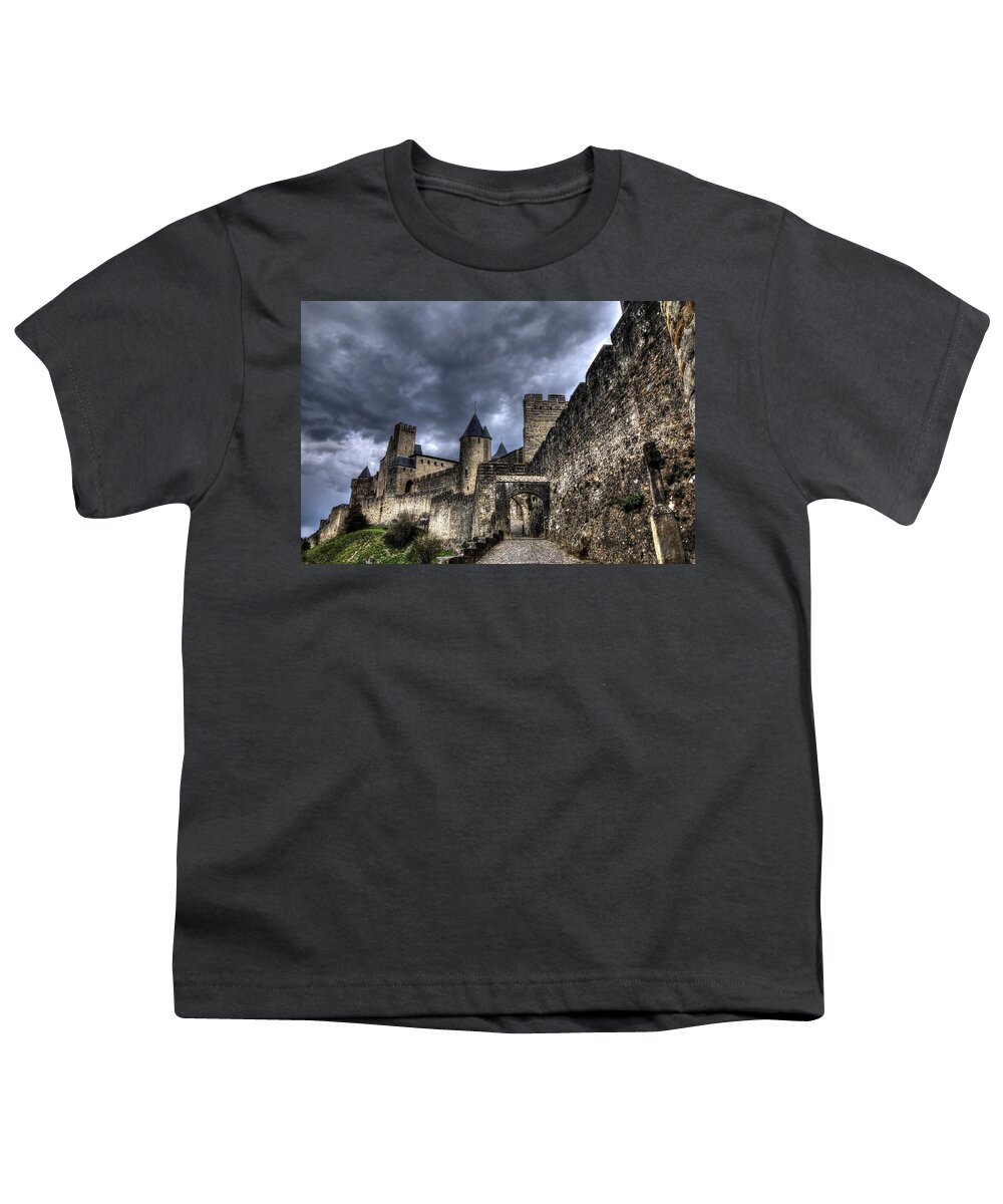 Carcassonne France Youth T-Shirt featuring the photograph Carcassonne FRANCE #33 by Paul James Bannerman