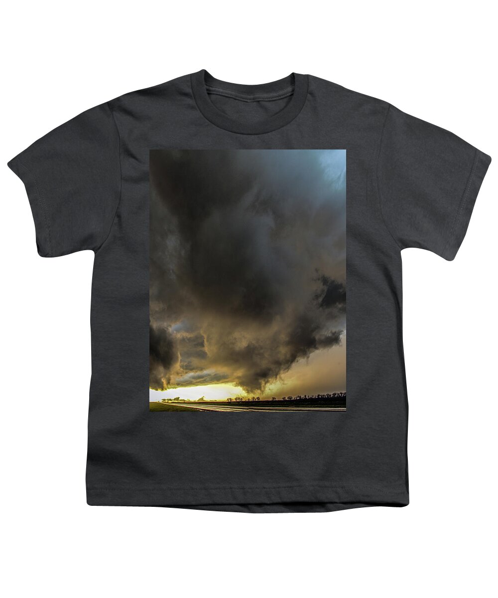 Nebraskasc Youth T-Shirt featuring the photograph 3rd Storm Chase of 2018 045 by NebraskaSC