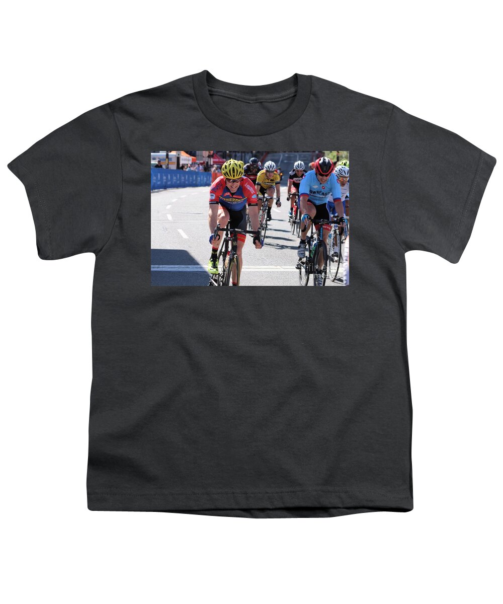 Cycle Racing Youth T-Shirt featuring the photograph Team ERRACE #4 by Donn Ingemie