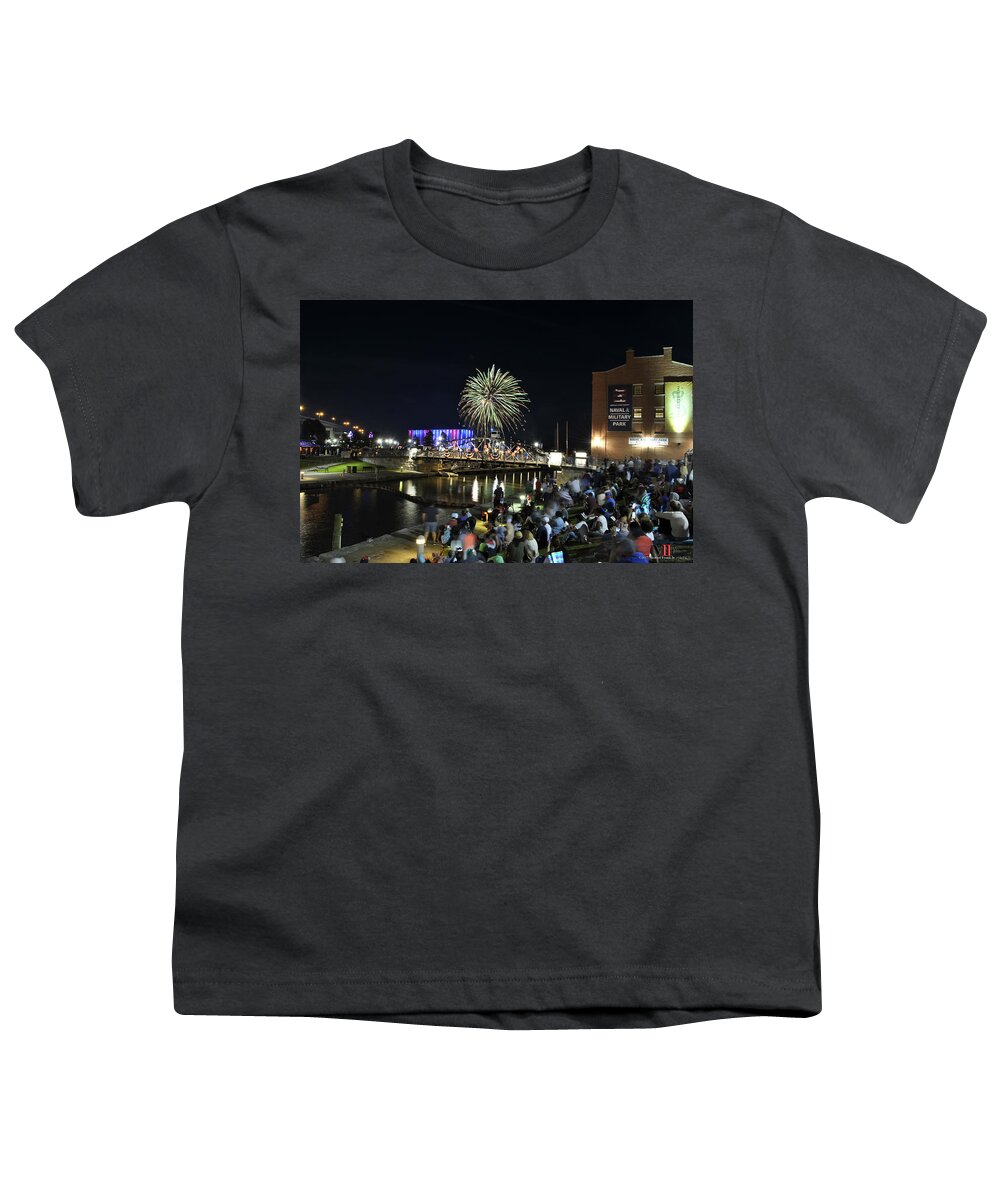 4th Of July Youth T-Shirt featuring the photograph 4th Of July 2017 Canalside Buffalo NY 04 by Michael Frank Jr