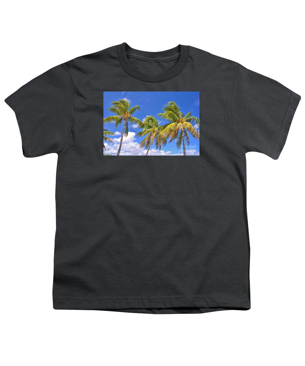 Palm Trees Youth T-Shirt featuring the photograph 52- Palms In Paradise by Joseph Keane