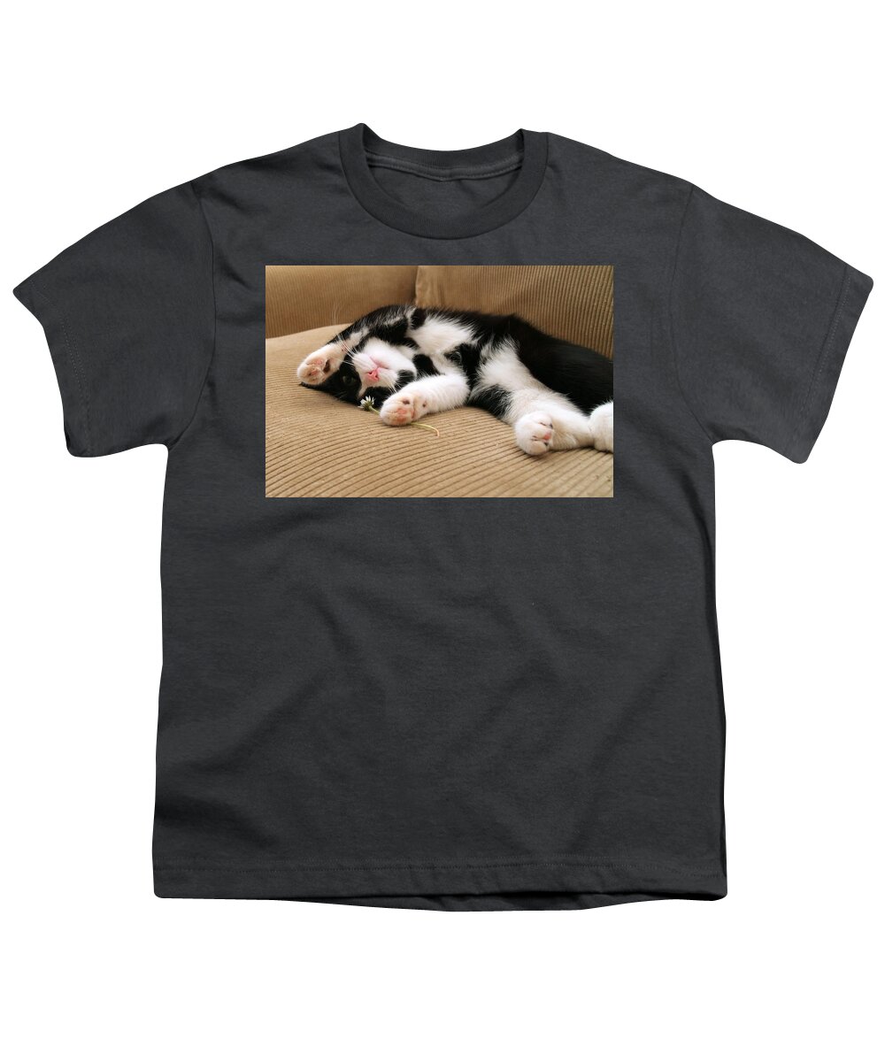 Cat Youth T-Shirt featuring the photograph Cat #68 by Jackie Russo