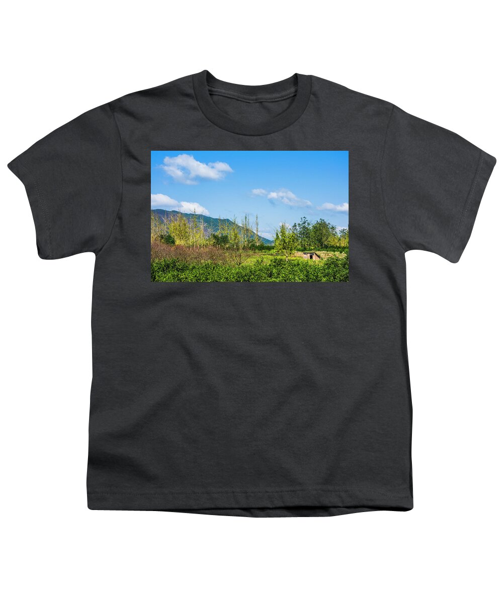 Countryside Youth T-Shirt featuring the photograph Countryside scenery in autumn #7 by Carl Ning