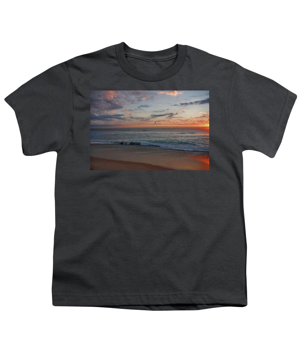 Seagull Youth T-Shirt featuring the photograph 8- Sunrise by Joseph Keane