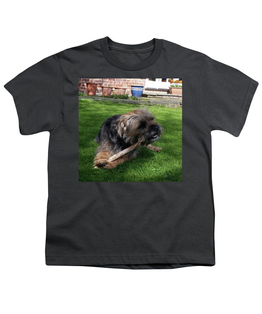 Dog Youth T-Shirt featuring the photograph Contentment Is by Rowena Tutty