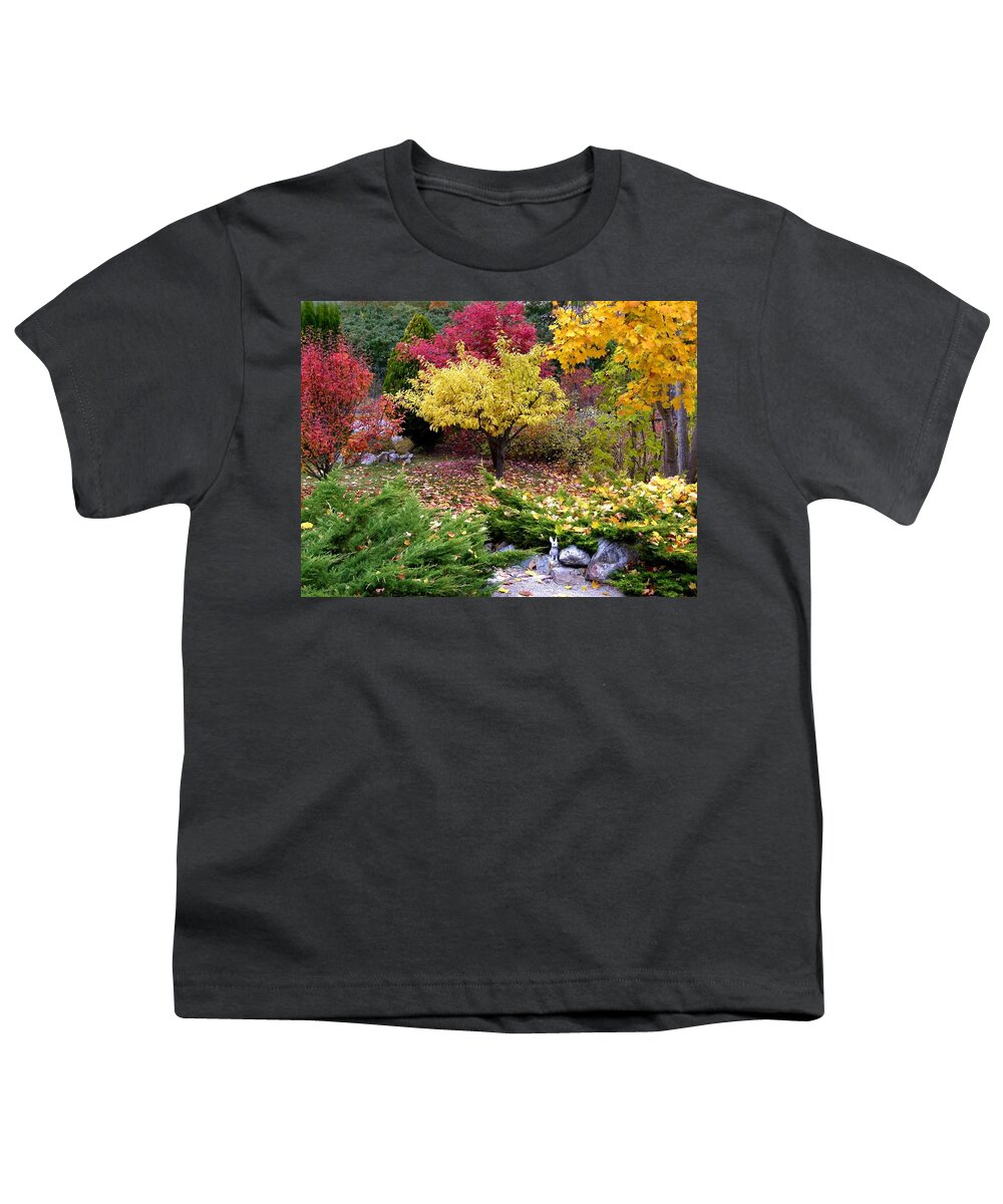 A Colorful Fall Corner Youth T-Shirt featuring the photograph A Colorful Fall Corner by Will Borden