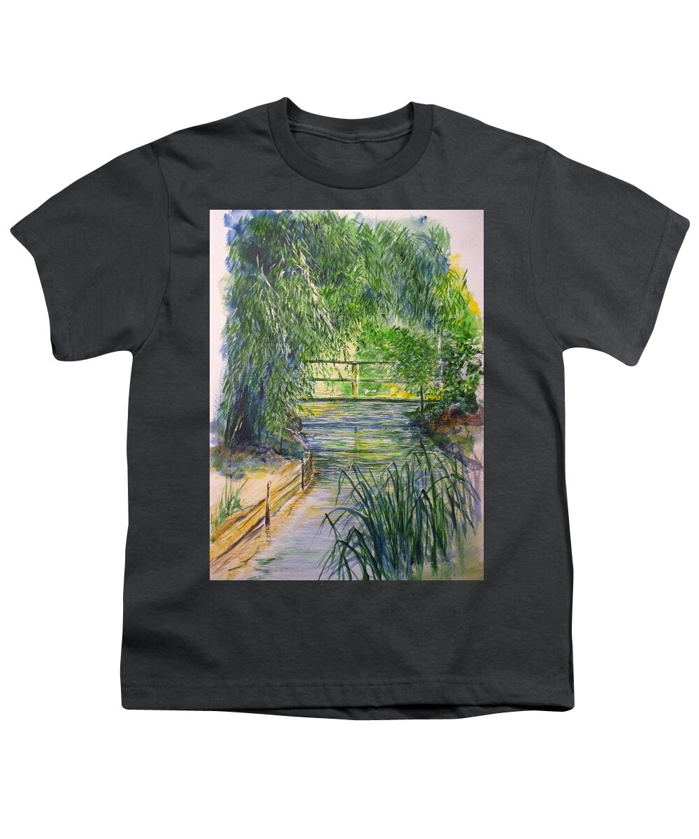 Giverny Youth T-Shirt featuring the painting A day at Giverny by Lizzy Forrester