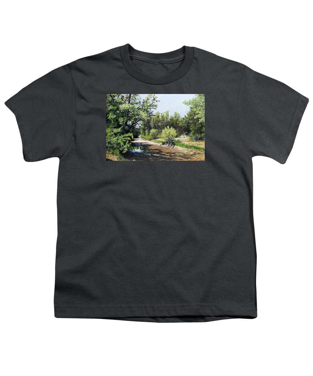 Arizona Youth T-Shirt featuring the painting A Last Drink by William Brody