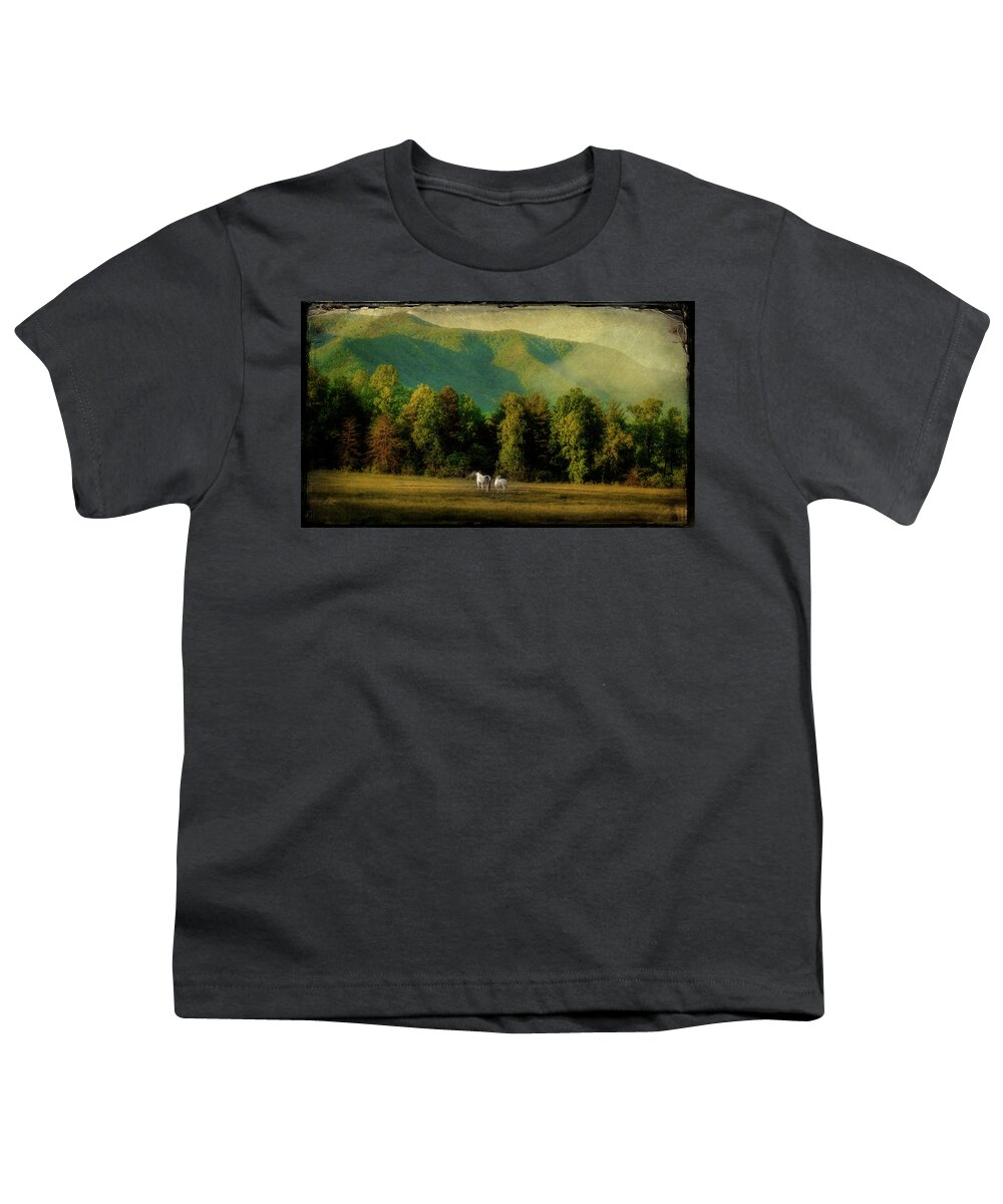 Cades Cove Youth T-Shirt featuring the photograph A Pair by Mike Eingle