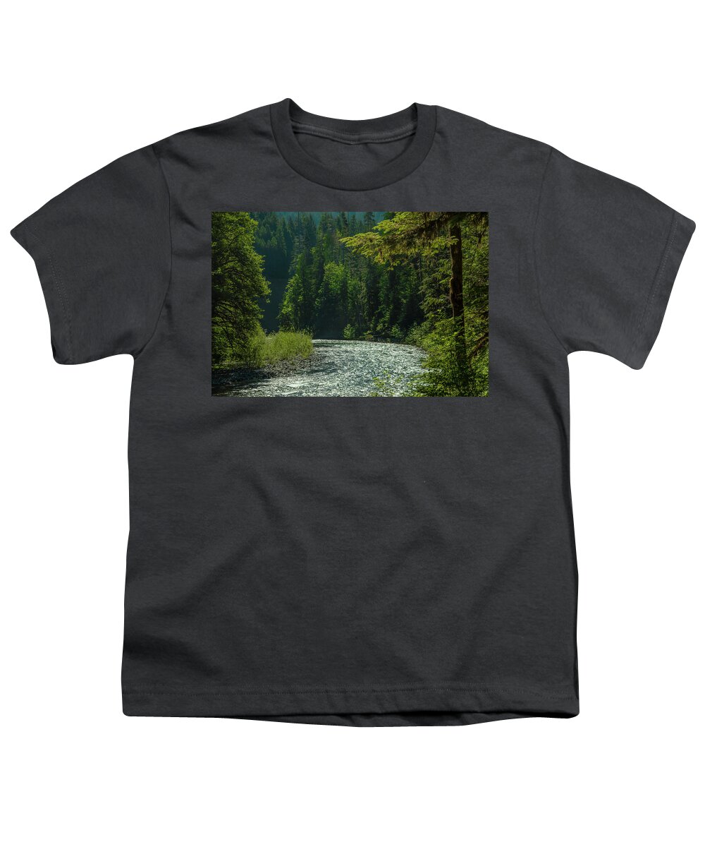 River Youth T-Shirt featuring the photograph A River Runs Through It by Doug Scrima