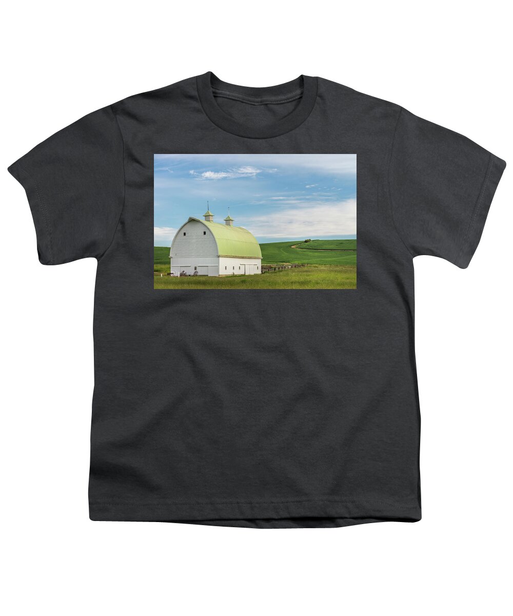 Agriculture Youth T-Shirt featuring the photograph A scene from Palouse by Usha Peddamatham