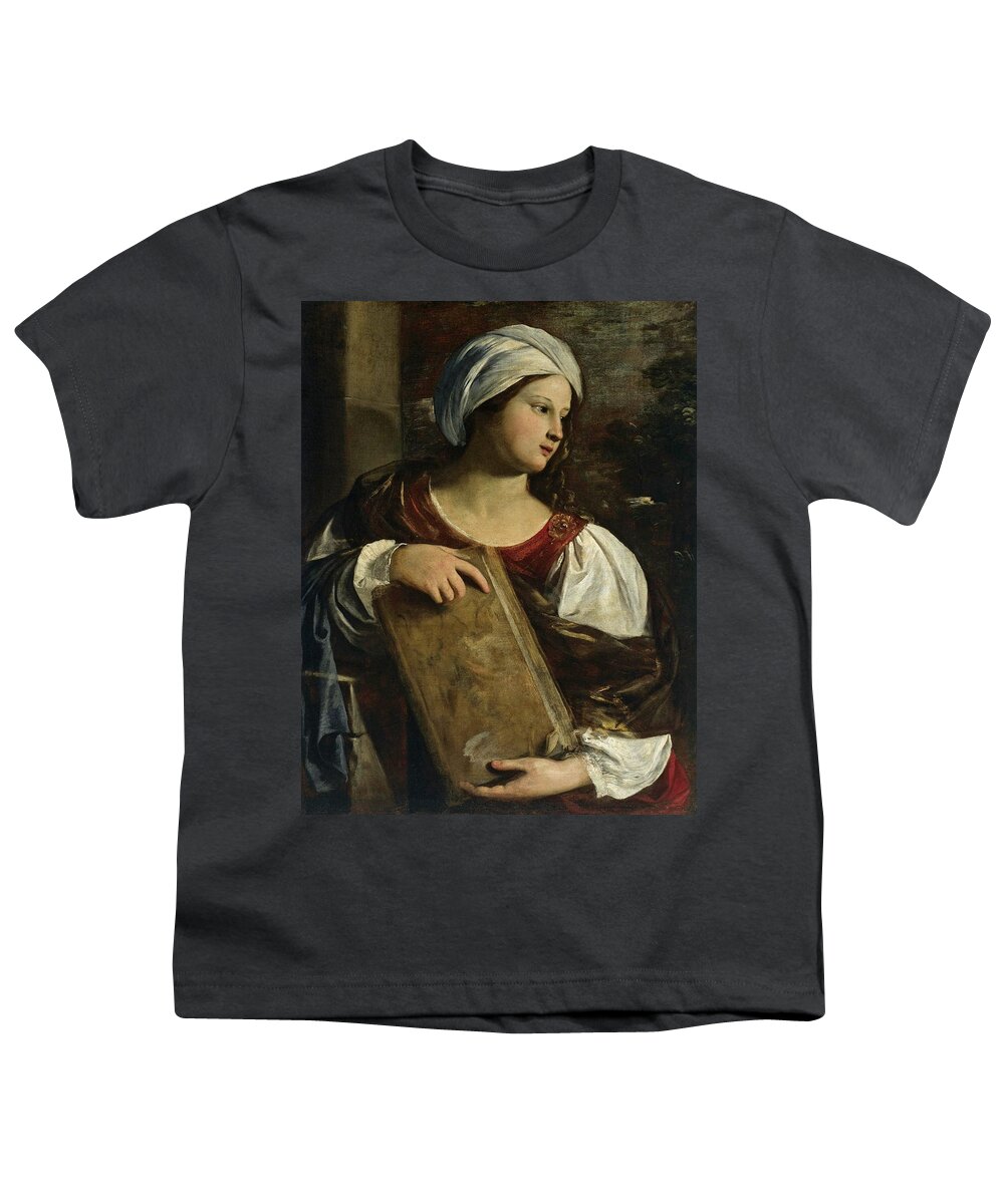 Pier Francesco Mola Youth T-Shirt featuring the painting A Sibyl by Pier Francesco Mola