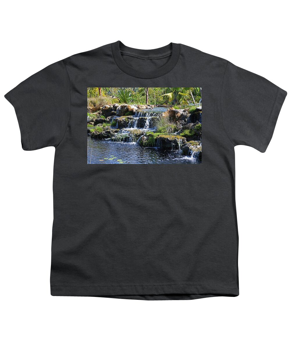 Waterfall Youth T-Shirt featuring the photograph A Way of Life by Michiale Schneider