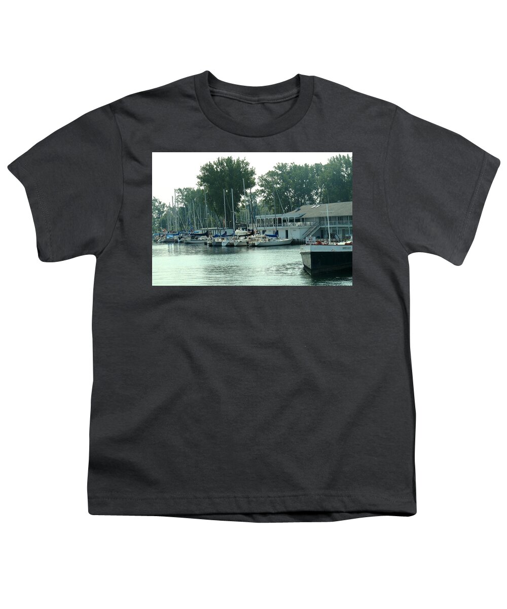Toronto Youth T-Shirt featuring the photograph A Yacht Club by Ian MacDonald