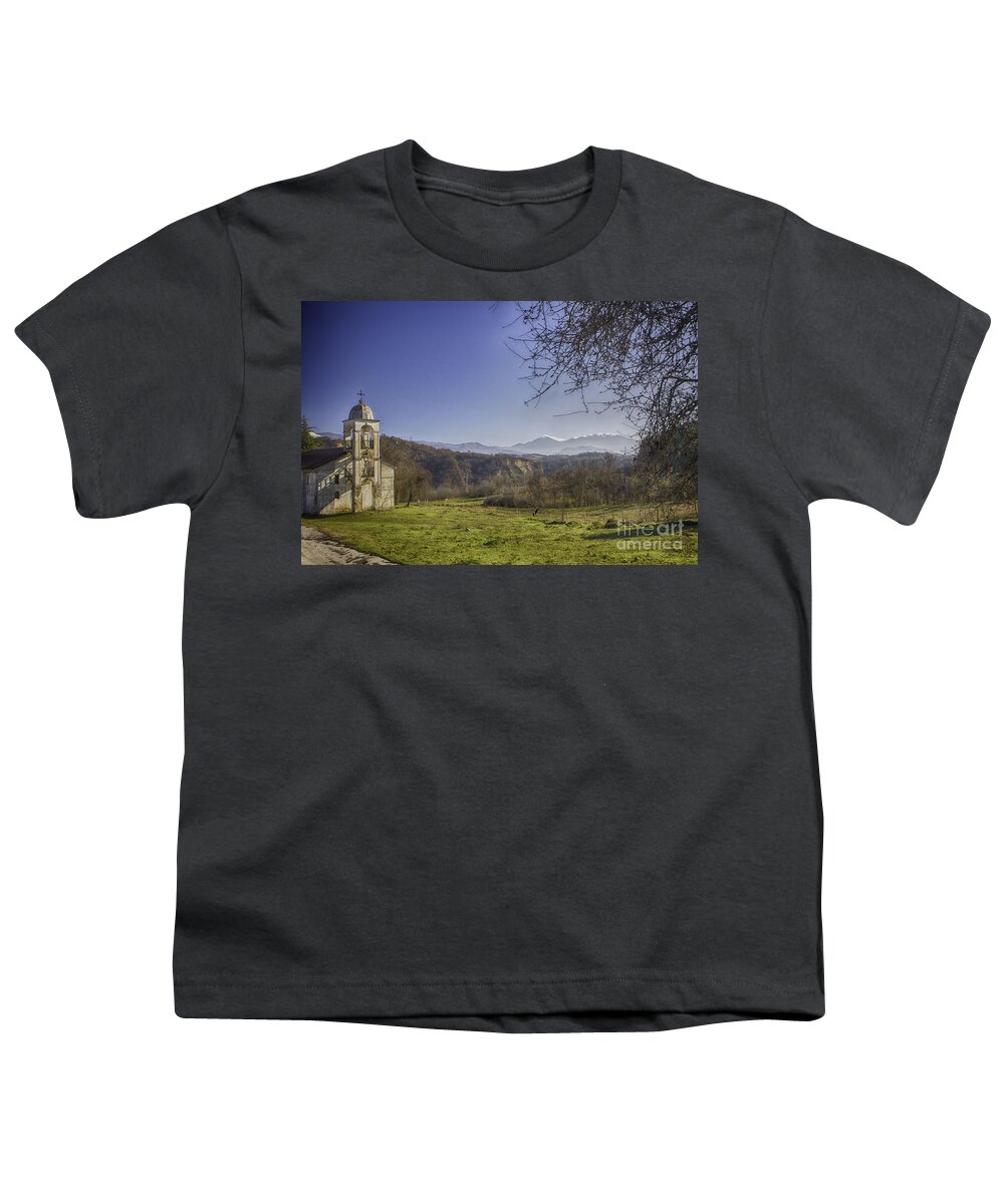 Bulgaria Youth T-Shirt featuring the photograph Abandoned church by Jivko Nakev