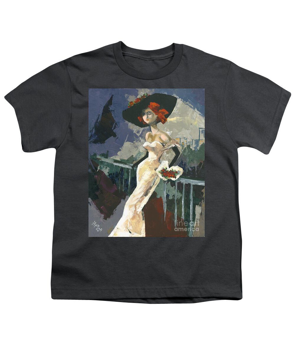 Acrylic Youth T-Shirt featuring the painting Abandoned by Elisabeta Hermann