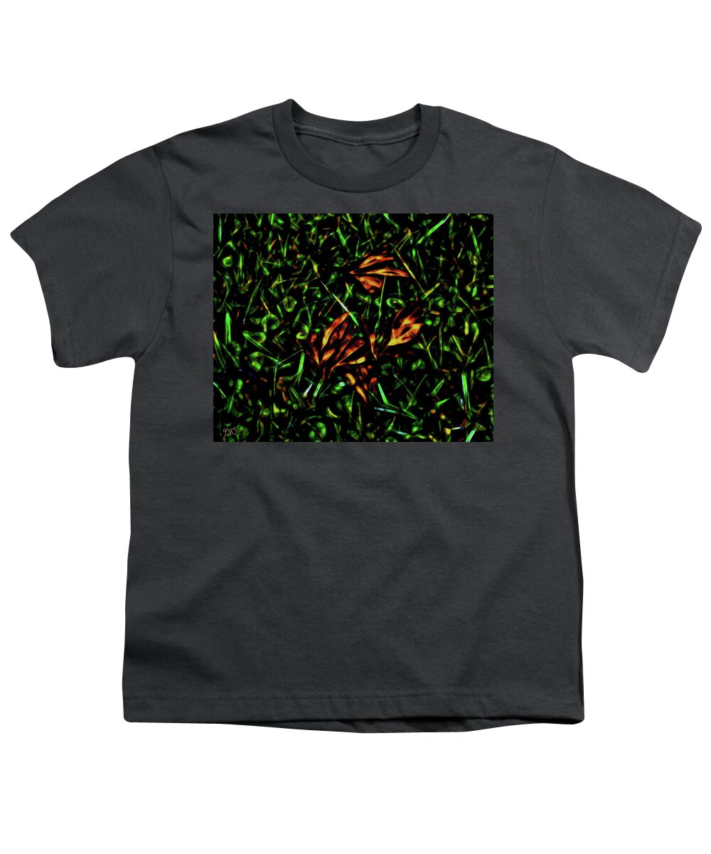 Autumn Leaves Youth T-Shirt featuring the photograph Abstract Autumn Leaves by Gina O'Brien