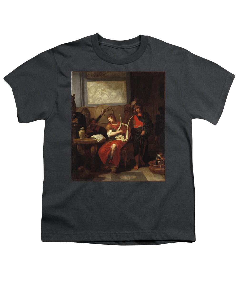 Gerard De Lairesse Youth T-Shirt featuring the painting Achilles Playing the Lyre before Patroclus by Gerard de Lairesse